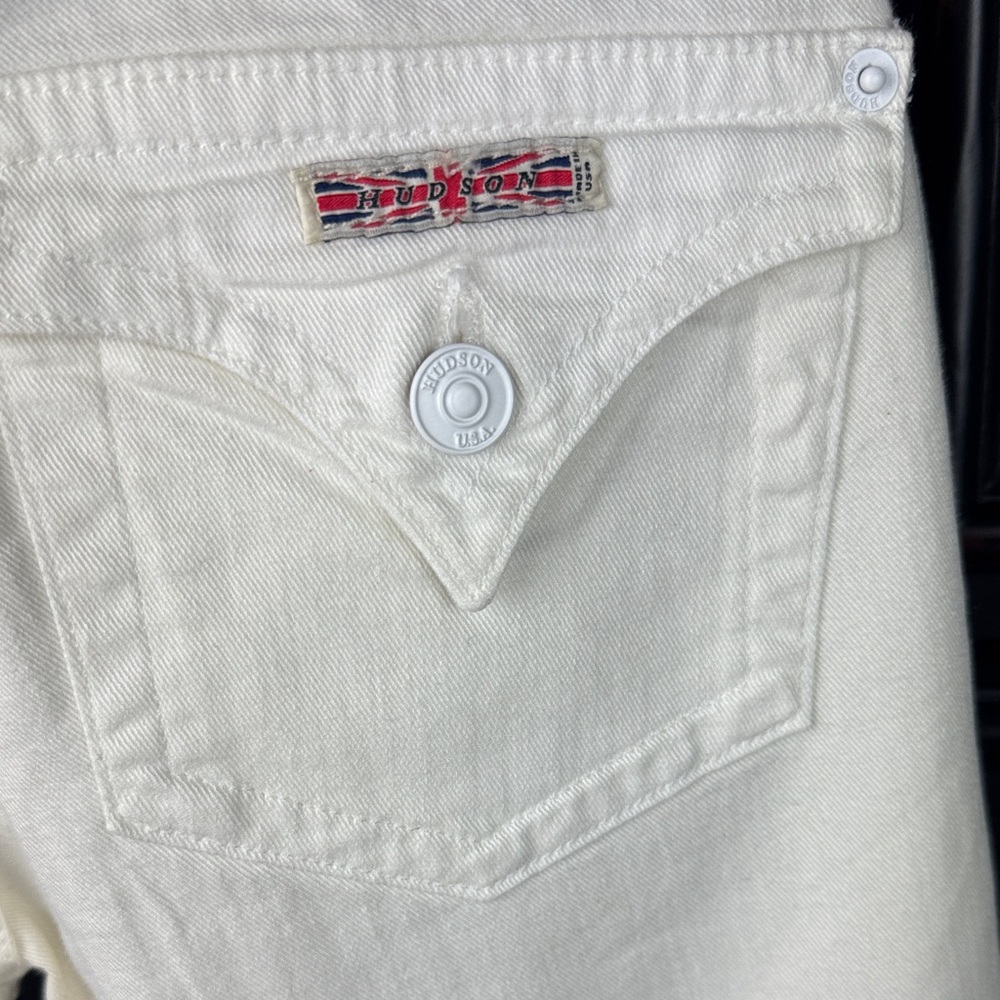 Hudson White Flared Jeans - Picture 6 of 11